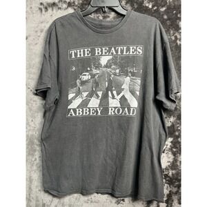 The Beatles Abbey Road Shirt XL Black Graphic Band Tee Rock Classic